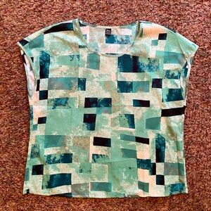 Skue Multicolored Green Sleeveless Top size XL